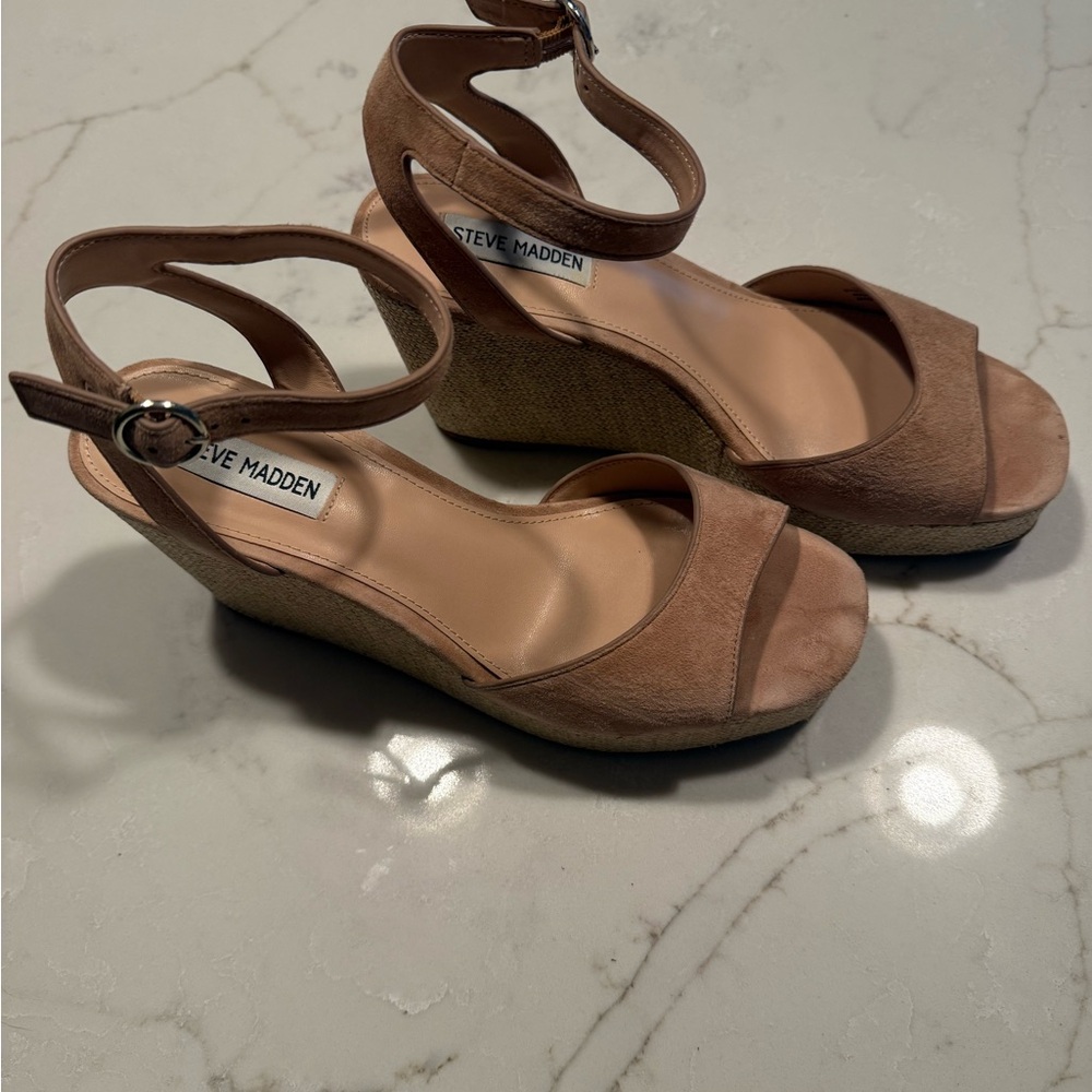 Steve Madden Brown Wedge Sandals
